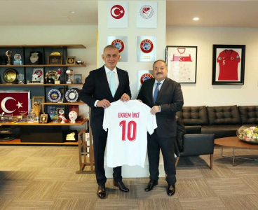 Seyhan Kaymakamı Ekrem İnci'den TFF Başkanı Hacıosmanoğlu'na ziyaret