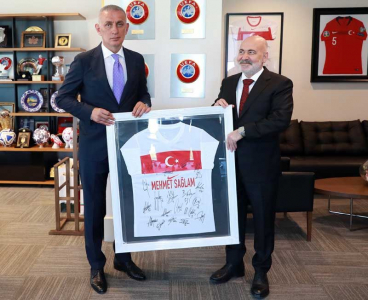 İçişleri Bakan Yardımcısı Sağlam'dan, TFF Başkanı Hacıosmanoğlu'na ziyaret