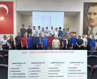 Adana U13 Futbol Ligi Play Off Kurası Çekildi